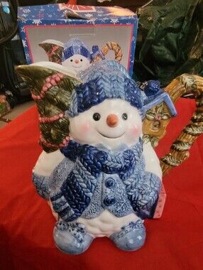 Handpainted Snowman Theme Pitcher